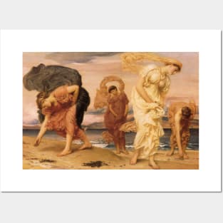 Greek Girls Picking Up Pebbles by the Sea by Lord Frederic Leighton Posters and Art